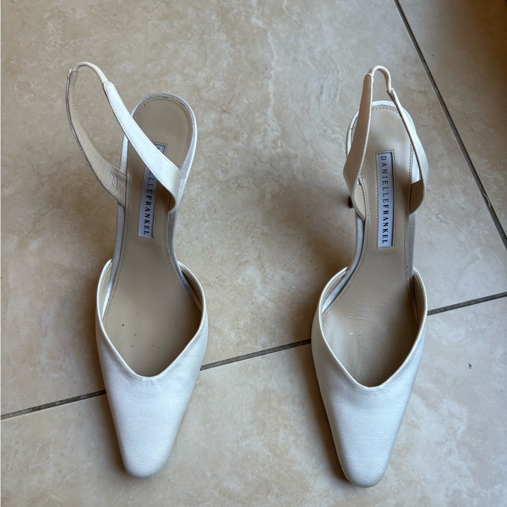 Danielle Frankel Satin Slingback Heels 36.5